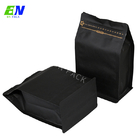 Черный крафт-бумажный пакет с плоским дном 250 г экологически чистый кофейный пакет с замком-молнией